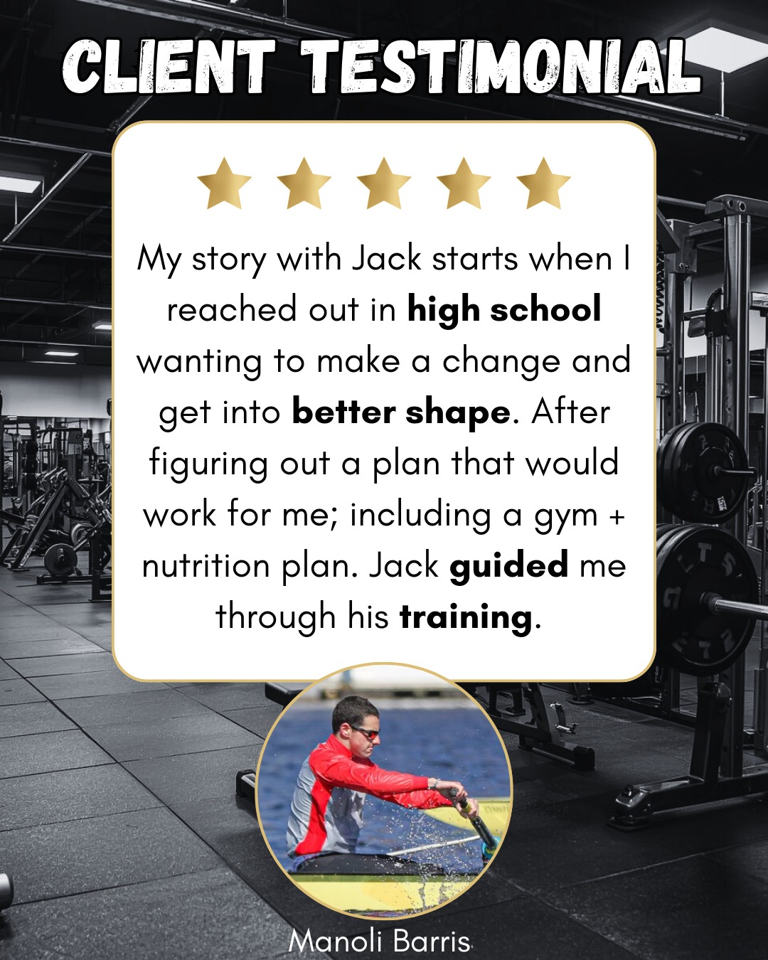 Client testimonial from Manoli Barris