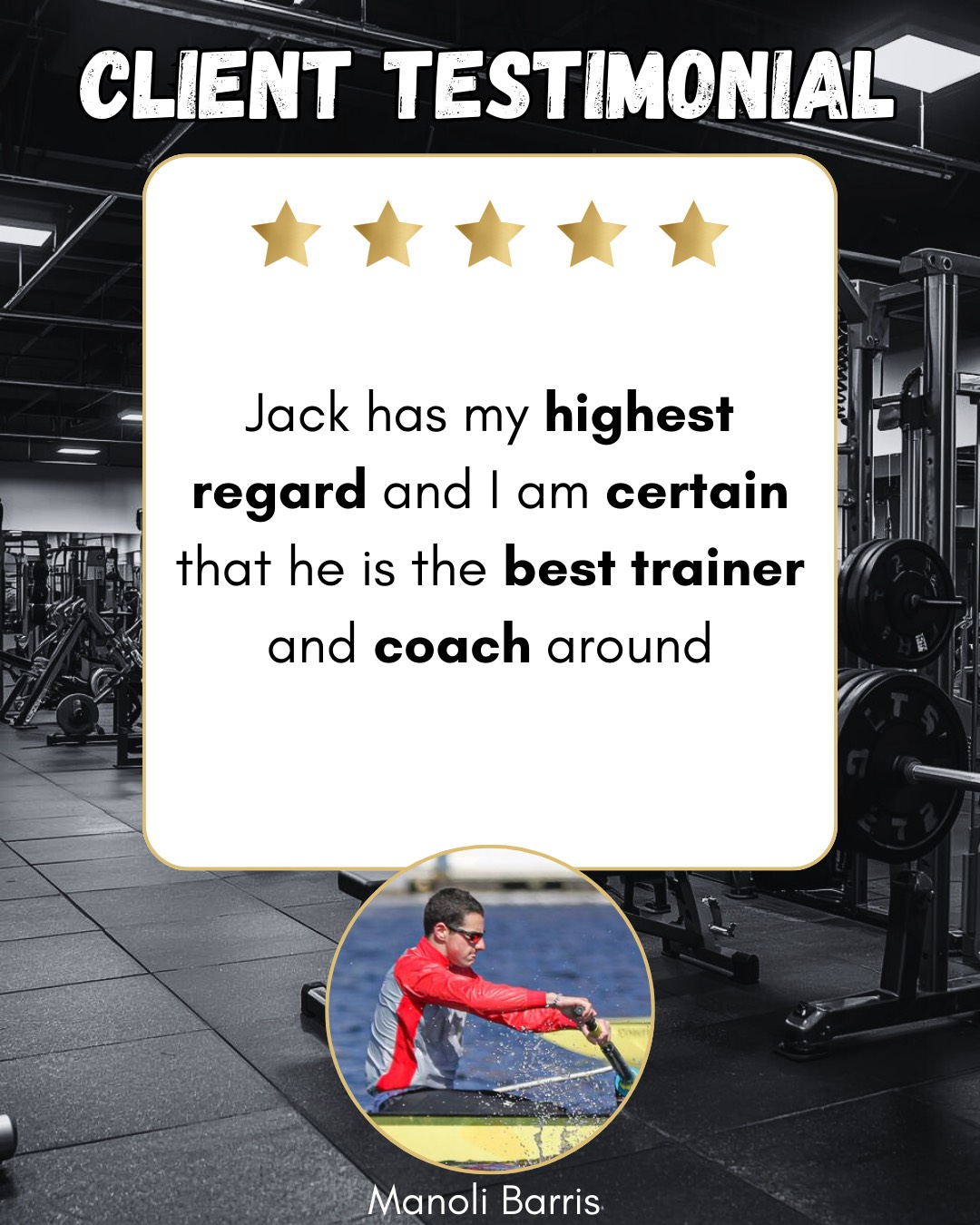 Client testimonial from Manoli Barris